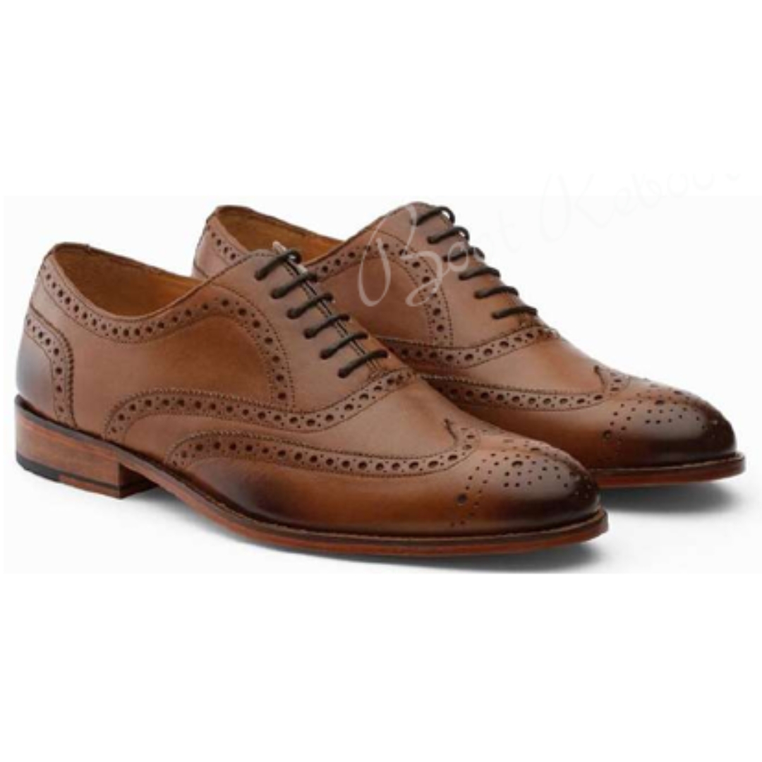 Leather  Full Brogue Oxfords Shoes